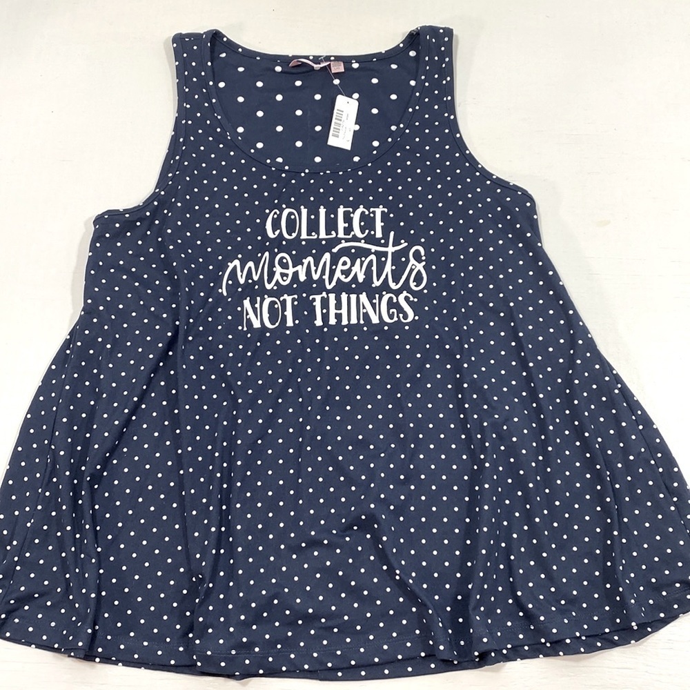 NWT La vie en rose navy and white polka dot pajama top​​​​​​​​​​​​​​​​​